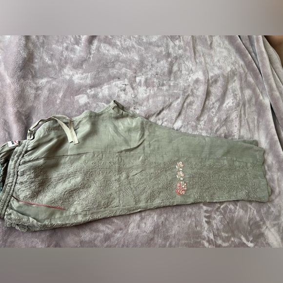 Johnny Was Olive Green Garment with Red Logo Accent - Picture 6 of 7